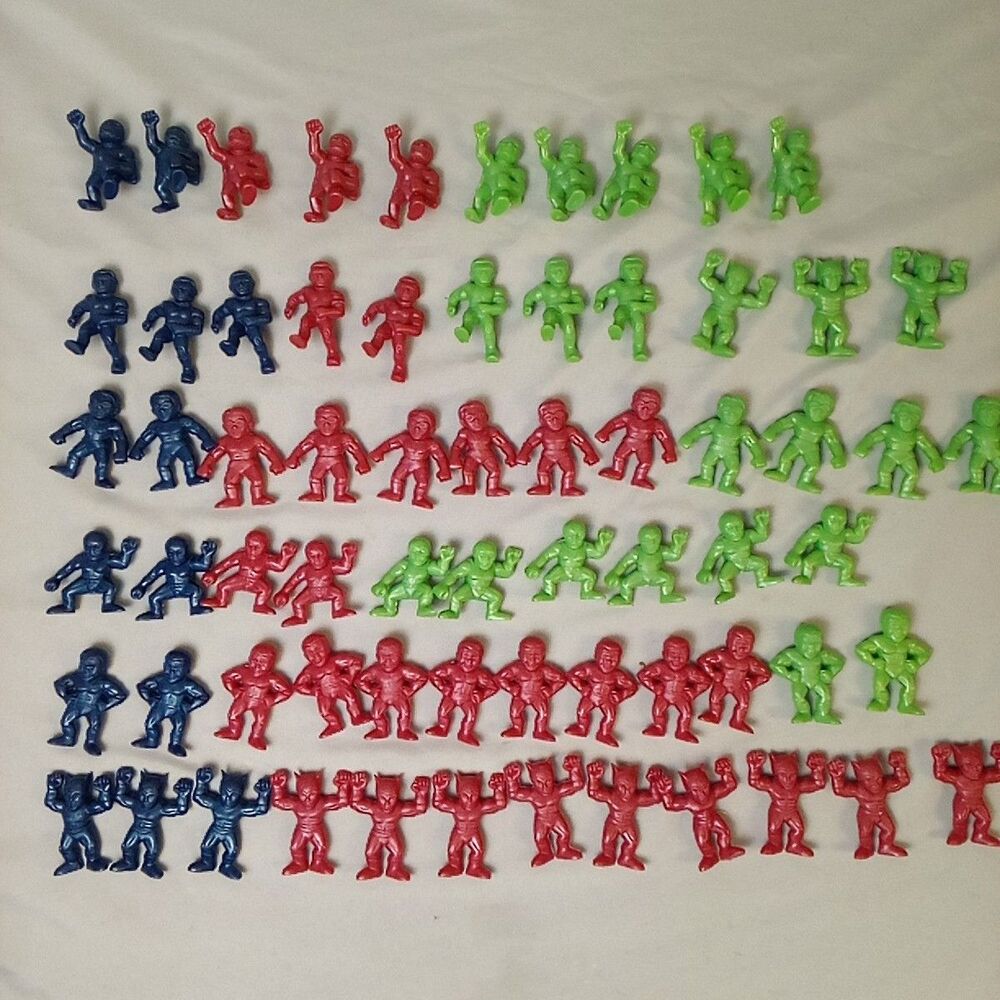 Toysmith Super Hero Mini Figures Lot 67 Red Blue Green Retired Vintage Set
